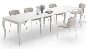 Mobili Fiver, Console Extensible Classico, Blanc Mat, 45 x 90 x 76 cm, Made in Italy Avis